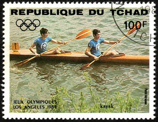 Chade - 1984 - Jogos Olimpicos Los Angeles Kayak - 100F