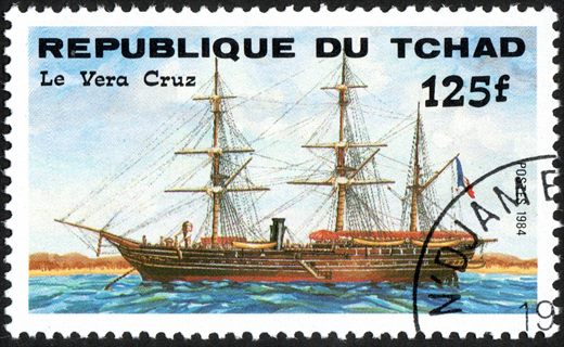 Chade - 1984 - Navios Le Vera Cruz - 125F