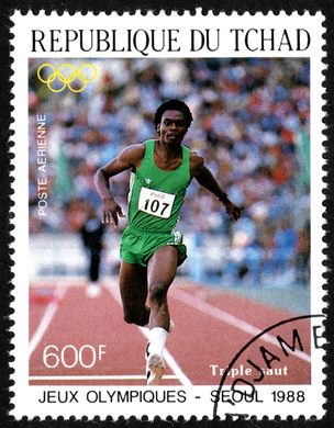 Chade - 1988 - Jogos Olimpicos Seul Triple Saut - 600F