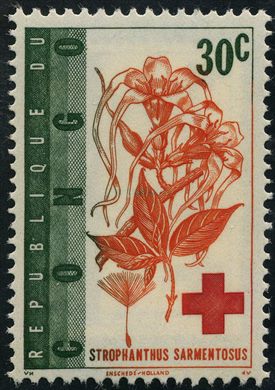 Congo Leopoldville - 1963 - Cruz Vermelha Flora - 30C