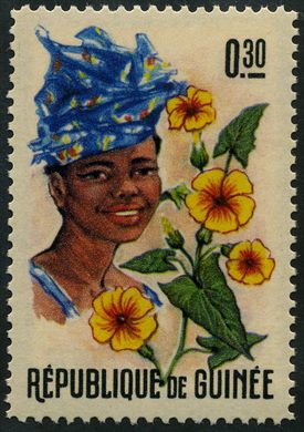 Guine-Conacri - 1962 - Mulher e Flores - 0F30