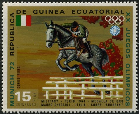 Guine Equatorial - 1972 - Jogos Olimpicos Munich Equitacao - 15Ptas