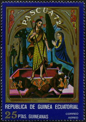 Guine Equatorial - 1972 - Pascua Ressurreicao Retablo Manresa - 25Ptas