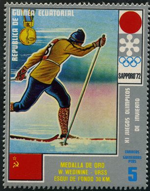 Guine Equatorial - 1972 - Jogos Olimpicos Inverno Sapporo Esqui Wedinine - 5Ptas