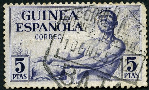 Guine Espanhola (Colonia) - 1949 - Indigenas - 5Ptas