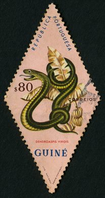 Guine Portuguesa (Colonia) - 1963 - Serpentes Dendroaspis viridis - 80Ctvs