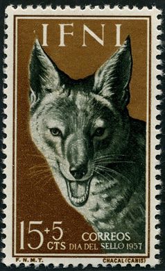 Ifni (Territorio Espanhol) - 1957 - Dia del Sello Chacal - 15mas5Cts