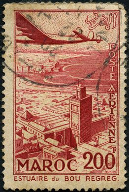 Marrocos (Protetorado Frances) - 1955 - Estuario Bou Regreg Rabat - 200F PA