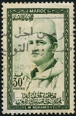 Marrocos - 1956 - Rei Mohammed V - 30F