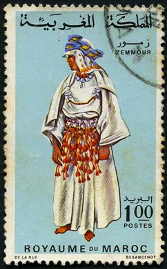 Marrocos - 1968 - Trajes Tipicos Zemmour - 1Dh