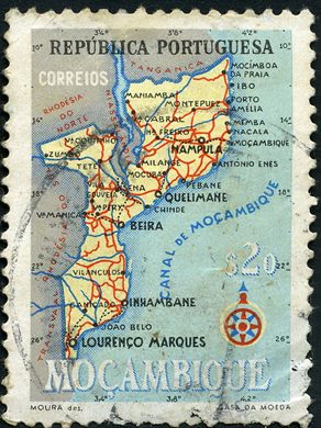 Mocambique (Colonia Portuguesa) - 1954 - Mapa de Mocambique - 20C