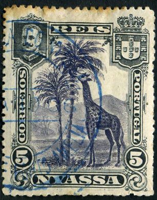 Niassa (Colonia Portuguesa) - 1901 - Girafas D Carlos I - 5R