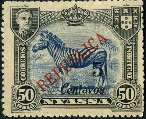 Niassa (Colonia Portuguesa) - 1921 - Zebras Republica - 5C