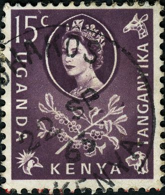 Quenia-Tanganica-Uganda - 1960 - Definitiva QEII - 15C