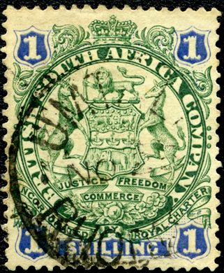 Rodesia (BSAC) - 1896 - Armas - 1S