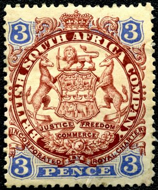 Rodesia (BSAC) - 1896 - Armas - 3D