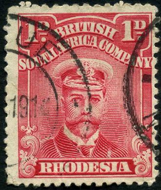 Rodesia (BSAC) - 1913 - Rei Jorge V Admiral - 1D