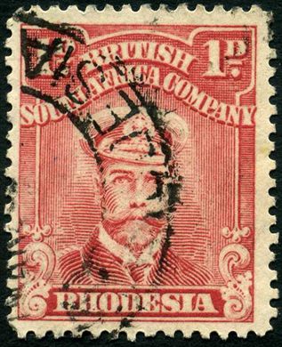 Rodesia (BSAC) - 1913 - Rei Jorge V Admiral - 1D