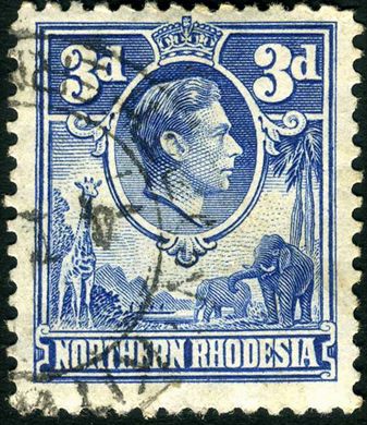 Rodesia do Norte (Protetorado Britanico) - 1938 - Definitivas GKVI - 3D
