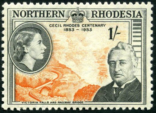 Rodesia do Norte (Protetorado Britanico) - 1953 - Centenario Cecil Rhodes - 1S