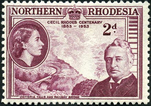 Rodesia do Norte (Protetorado Britanico) - 1953 - Centenario Cecil Rhodes - 2D