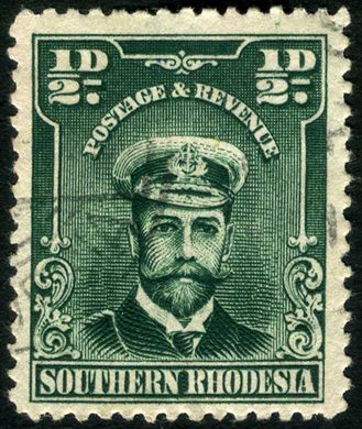 Rodesia do Sul - 1924 - Definitiva Jorge V - 0.5D