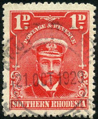 Rodesia do Sul - 1924 - Definitiva Jorge V - 1D