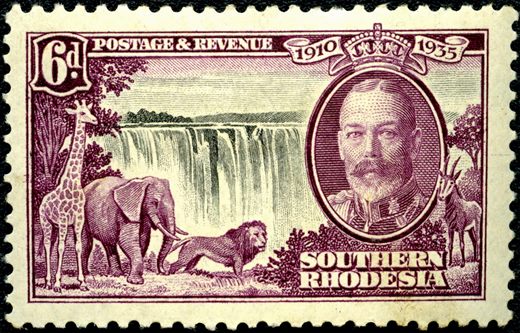 Rodesia do Sul - 1935 - Jubileu de Prata Jorge V - 6D