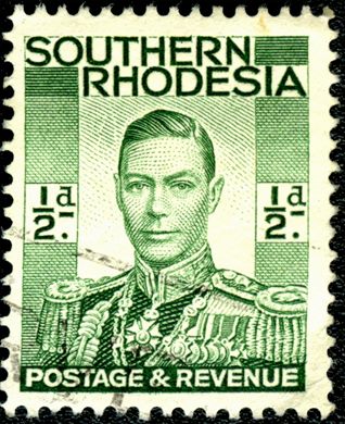 Rodesia do Sul - 1937 - Definitiva Jorge VI - 0.5D