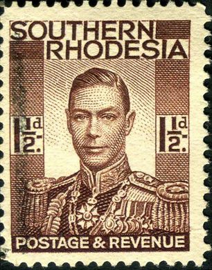 Rodesia do Sul - 1937 - Definitiva Jorge VI - 1.5D