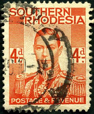 Rodesia do Sul - 1937 - Definitiva Jorge VI - 4D