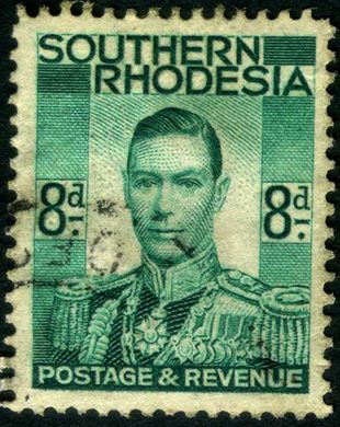 Rodesia do Sul - 1937 - Definitiva Jorge VI - 8D