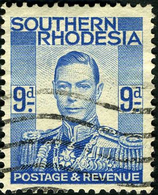 Rodesia do Sul - 1937 - Definitiva Jorge VI - 9D