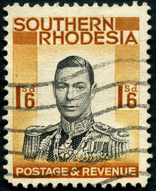 Rodesia do Sul - 1937 - Definitiva Jorge VI - 1Sh6D