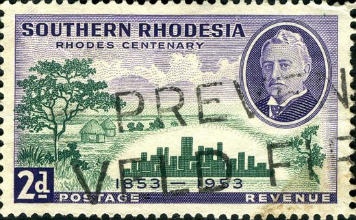 Rodesia do Sul - 1953 - Centenario de Rhodes - 2D