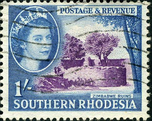 Rodesia do Sul - 1953 - Definitiva QEII - 1Sh