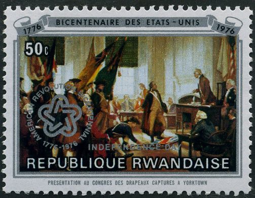 Ruanda - 1976 - Bicentenario EUA - 50C