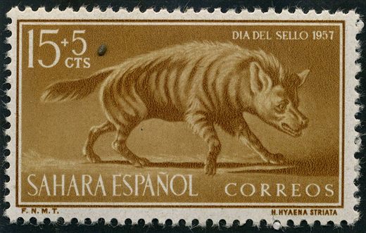 Saara Espanhol - 1957 - Dia do Selo - 15Cplus5C