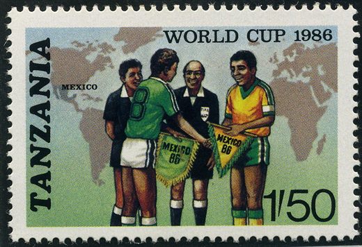 Tanzania - 1986 - Copa do Mundo - 1Sh50