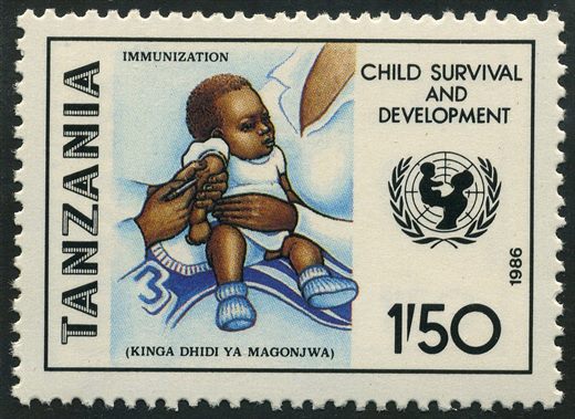Tanzania - 1986 - Sobrevivencia e Desenvolvimento Infantil - 1Sh50