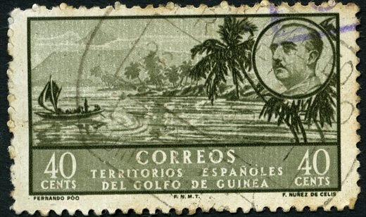 Territorios Espanhois do Golfo da Guine (Colonia) - 1949 - Paisagens e Franco - 40Cts
