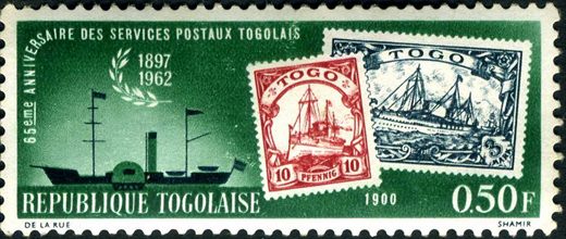 Togo - 1962 - 65 Aniversario Servicos Postais - 0.50F