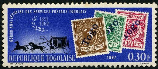 Togo - 1962 - 65 Aniversario Servicos Postais - 0.30F