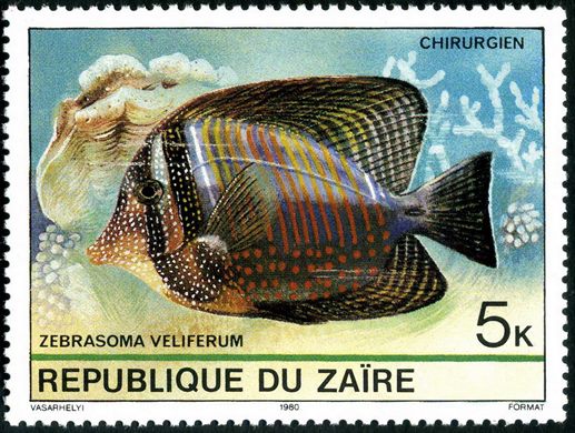 Zaire - 1980 - Peixes - 5K