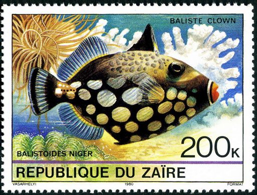 Zaire - 1980 - Peixes - 200K