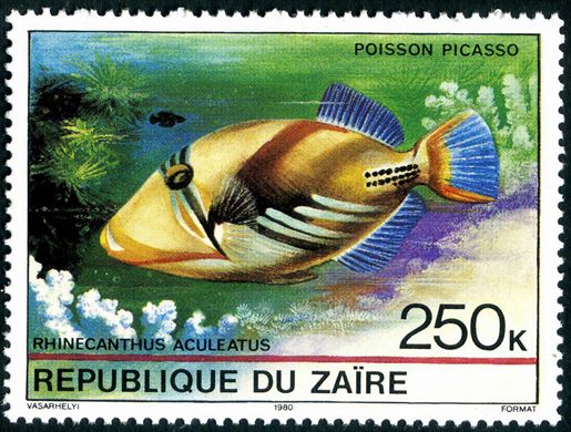 Zaire - 1980 - Peixes - 250K
