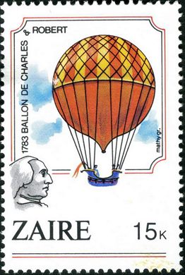 Zaire - 1984 - Bicentenario Voo Tripulado - 15K