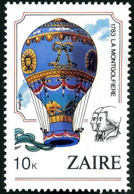 Zaire - 1984 - Bicentenario Voo Tripulado - 10K