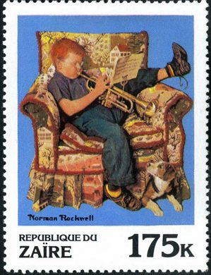 Zaire - 1985 - Pinturas Norman Rockwell - 175K