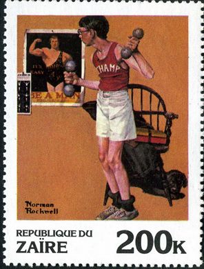 Zaire - 1985 - Pinturas Norman Rockwell - 200K